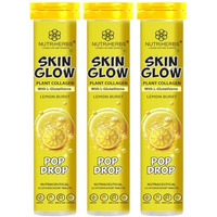 Nutriherbs Skin Glow With L-Glutathione Effervescent Tablets | Plant Based Collagen Booster & Vitamin C Supplement For Radiant Skin & Hair
