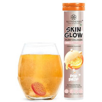 Nutriherbs Skin Glow With L-Glutathione Effervescent Tablets | Plant Based Collagen Booster & Vitamin C Supplement For Radiant Skin & Hair (15 Tablets, Zesty Orange)