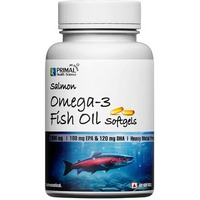 Primal Health Science Salmon Omega-3 Fish Oil Capsules 1000Mg | Contains 180Mg Epa & 120Mg Dha | Molecularly Distilled Odour Free 60 Softgels For Daily Supplement Use For Men And Women