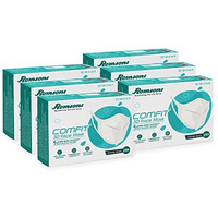 Romsons Comfit 3D Non-Woven Face Mask | Disposable & Snug-Fit | 2 Layers Of Melt-Blown Filters For Men & Women - Black - 150 Pcs (Pack Of 6)