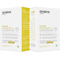 Origins Nutra Evening Primrose Oil | Supports Hormonal Balance, Lowers Pms Symptoms, Improves Skin Health| Evening Primrose Oil | Gmp Certified | For Men & Women | 28 Veg Soft Gels Pack Of 2