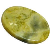 Certified Serpentine Crystal Thumb Worry Pebbles Stones For Anxiety Stress Relief Massage - Aaa Grade Original Healing Gemstone Agate Rubbing Stone For Yoga Meditation Spiritual Reiki Feng Shui