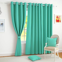 Story@Home Blackout Long Door Curtains 9 Feet Set Of 2 | Plain Printed | 70% Room Darkening | Thermal Insulated Curtains | Curtain For Living Room | (116 X 275 Cm, Mint Green) | Perfect For Home Decor