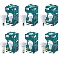 Philips 14W Emergency Led Bulb Factory Pack | Stellar Bright B22 Inverter Led Bulb For Power Cuts | Crystal White, Pack Of 6