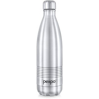 Pexpo Echo Delux Hot & Cold Isi Certified Flask | 750 Ml Stainless Steel Water Bottle - Silver | Thermoflask | Office Bottle | Workout | Travelling | Home | Adults & Kids