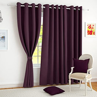 Story@Home Blackout Long Door Curtains 9 Feet Set Of 1 | Plain Printed | 75% Room Darkening | Thermal Insulated Curtains | Curtain For Living Room | (116 X 275 Cm, Purple) | Perfect For Home Decor