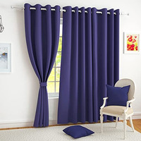Story@Home Blackout Semi Long Door Curtains 8 Feet Set Of 2 | Solid Print | 85% Room Darkening | Thermal Insulated Curtains | Curtain For Living Room | (116 X 242 Cm, Violet) | Perfect For Home Decor