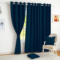 Story@Home Blackout Door Curtains 7 Feet Set Of 2 | Solid Printed | 95% Room Darkening | Thermal Insulated Curtains | Curtain For Living Room | (116 X 215 Cm, Dark Teal Blue) | Perfect For Home Decor