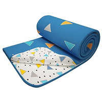 Story@Home Single Bed Dohar | 100% Pure Cotton Blanket | 150Gsm | 144 X 220Cm | Single Bed Quilt | Ac Comforter Single Bed | Blue & Yellow, Geometric Pattern Duvet | Ideal For Gifting