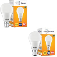 Wipro 9W B22 Led Warm White Bulb, Pack Of 2 (N90002)