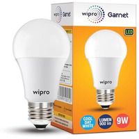 Wipro Garnet 9W Led Bulb For Home & Office |Cool Day White (6500K) | E27 Base|220 Degree Light Coverage |4Kv Surge Protection |400V High Voltage Protection |Energy Efficient | Pack Of 1
