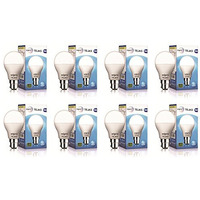 Wipro Tejas 9W Led Bulb For Home & Office |B22 Led Bulb Base |Cool Day White Light (6500K) |4Kv Surge Protection |High Voltage Protection |Eco Friendly Energy Efficient | Pack Of 8