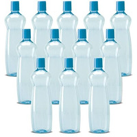 Milton Pacific 1000 Pet Water Bottles, 1 Litre Each, Set Of 12, Sky Blue | Bpa Free | Leak Proof | Office Bottle | Gym Bottle | Home | Kitchen | Travel Bottle | Hiking | Treking Bottle | Reusable