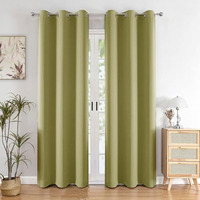 Homemonde Room Darkening Curtain For Long Door 10 Feet Pack Of 1 - Heavy Polyester 71% Blackout Thick Curtains, Room Privacy And Thermal Insulation - (Avocado Green - 120 Inches)