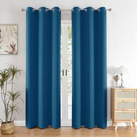 Homemonde Room Darkening Curtain For Window 6 Feet Pack Of 1 - Heavy Polyester 90% Blackout Thick Curtains, Room Privacy And Thermal Insulation - (Blue - 72 Inches)
