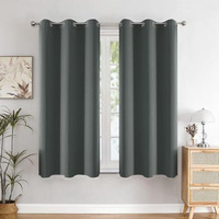 Homemonde Window Curtains 5 Feet Single Pcs Solid 92% Blackout Decorative For Living Room, Bedroom, Office 1 Piece Curtain