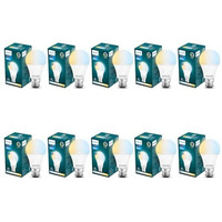 Philips 10-Watt Led Bulb | 3 Colors In 1 Led Bulb | Scene Switch Bulb For Home & Decoration | Color: Tunable White, Pack Of 10