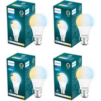 Philips 10 W Led Bulb|3 Colors In 1 Led Bulb|Scene Switch Bulb For Home & Decoration|Color: Tunable White, Pack Of 4, B22D