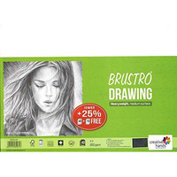 Brustro Drawing Paper 200 Gsm A3 Jumbo Pack (Pack Of 40+10 Free Sheets)