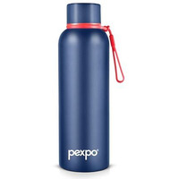 Pexpo Bravo Hot & Cold Isi Certified Flask | Stainless Steel Water Bottle - 700Ml Denim Blue Thermoflask | Office| Gym| Travelling| Home| School| Adults & Kids