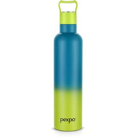 Pexpo Oscar Thermosteel Water Bottle, Hot And Cold For Hours, Vacuum Insulated Isi Certified Flask, Steel Water Bottle For Kids | Office | Workout | Travelling | (Blue & Yellow Ombre, 500Ml)