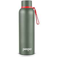 Pexpo Bravo Hot & Cold Isi Certified Flask | Stainless Steel Water Bottle - 700Ml Military Green Thermoflask | Office| Gym| Travelling| Home| School| Adults & Kids