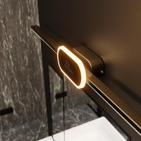 Murphy Aluminium 16+2W Black Finish Led Picture Photo Frame Light/Bathroom Dressing Table Light With 3 Color Changing Light (White,Warm White And Natural White), Pack Of 3