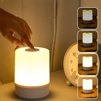 One94Store Touch Control Led Table Lamp  Usb Rechargeable, Remote & Touch Control Night Light With 3-Color Dimmable Brightness For Bedroom, Living Room & Study (White, Pack Of 1)
