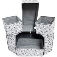 House Of Quirk Cardboard Foldable Cloth Storage Box Closet Dresser Drawer Organizer Cube Basket Bins Containers Divider With Drawers For Bras, Socks, Ties, Scarves, Set Of 6 (Grey Mystery), Utensils