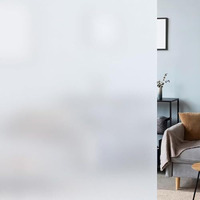 Woohome 100% Privacy Vinyl Frosted Window Self Adhesive Privacy Glass Film For Home | Office Glass Partition/Window/Glass Door/Bathroom - (12 X 24 Inch, Frosted Film Glass)