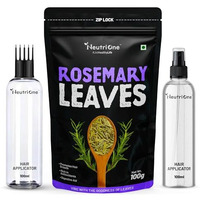 Neutrione Rosemary Leaves 100G With Free Spray & Oil Applicator | For Hair Growth, Rosemary Water, Tea & Cooking | Dried Natural Leaves In Zip Pouch | No Preservatives Or Additives