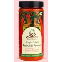 God Choice Organic Farms - Red Chilli Powder | Single Origin | No Additives | Iron-Pounded | Unadulterated | Lal Mirchi Powder | Mirchi Powder (200G)