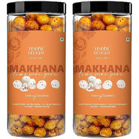 Vishnu Delight Fiery Peri-Peri Organic Makhana - Crunchy, Spicy, And Delicious - 90G X 2 Packs