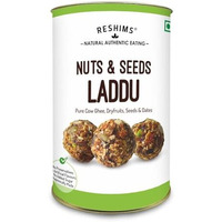 Reshims - Healthy Dry Fruits & Seeds Laddu | 5 Super Seeds In 1 Laddu | Energy-Bar Replacement | Contains Cow-Ghee | No Flavours Added | No Preservatives | No Sugar Added (240 Grams)
