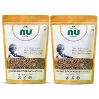 Nu Organics Basmati "Brown Rice" - 1Kg Unpolished | 100% Organic | High In Dietary Fiber | Gluten-Free | Pesticide And Chemical-Free Basmati Rice