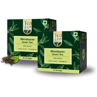 Tea Leaf & Co. Himalayan Green Tea Refreshing Mountain Fresh Flavour Immunity Boost Made In India Total 50 Tea Bags Pack Of 2