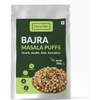 Tummy Pops Roasted Bajra Puffs | Crunchy & High-Fiber Pearl Millet Snack | Low-Calorie & Tasty Namkeen | Spicy Masala Flavor | 200Gm Pack