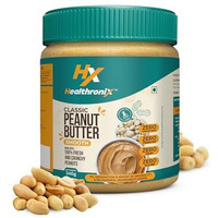 Healthronix Classic Smooth Peanut Butter 340G | 26G Protein To Boost Energy | Tasty & Healthy Nut Butter Spread | Vegan | Cholesterol Free, Gluten Free | Zero Trans Fat | Creamy Peanut Butter
