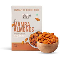 Kitchensmith Mamra Almonds 250 Gm | High In Antioxidant | Naturally Sweet And Tasty | Energy Booster | Dry Fruits