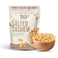 Kitchensmith Premium Salted Whole Cashew 250 Gm (Grade W240) |Crunchy Cashews, Kaju Dry Fruit, Cashew Nuts | Gluten Free & Plant Based Protein (Air Tight Pouch)