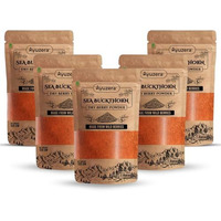 Ayuzera Himalayan Sea Buckthorn Berries Powder 500 Grams | Rich In Omega 3, 6, 7, 9 | Collagen, Fiber, Omegas, Vitamin C, Vitamin E | Dry Sea Buckthorn Powder (500 Grams)