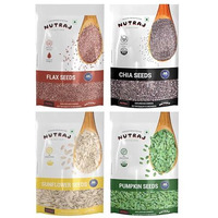 Nutraj Seeds Combo 800G | Pumpkin, Chia, Flax & Sunflower Seeds 200G Each | Seeds For Eating | Seed Cycling | Seed Cycling Seeds Combo