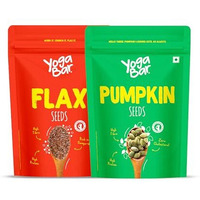 Yogabar Roasted Flax Seeds - Flax Seeds 250Gm - High In Fibre, Alsi Seeds For Hair Fall Control, Pumpkin Seeds 250Gm (Pack Of 2)