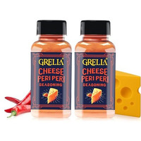 Grella Peri Peri Cheese Seasoning Powder 125 Gms X 2 | For Popcorn, Tacos, Pasta, Fries, Dips, And Other Snacks | Peri Peri Cheddar Cheese Powder