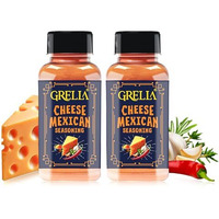 Grella Mexican Cheese Seasoning Powder 125 Gms X 2 | For Popcorn, Tacos, Pasta, Fries, Dips, And Other Snacks | Mexican Cheddar Cheese Powder