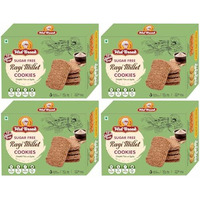 Midbreak Sugar Free Ragi Atta (Finger Millet) Cookies - Gluten-Free, No Sugar, Made With Butter - Healthy, Nutritious, And Delicious | Pack Of 4 | 800G