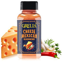 Grella Cheese Mexican Seasoning Powder 125 Gms | Cheese Powder For Popcorn, Tacos, Pasta, Fries, Dips And Other Snacks | Mexican Cheddar Cheese Powder