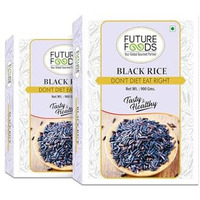 Future Foods Black Rice |Protein Rich|Rich In Antioxidants|All Natural|Aromatic & Unpolished|Natural Detoxifier & Fiber Source|Prevents The Risk Of Diabetes & Obesity (Pack Of 2), 900 Gram