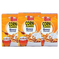 8:00 Am Corn Flakes Honey 300 Gram (Pack Of 3), Golden Corns & Honey, No Cholesterol, Trans Fat, Artificial Additives, Iron & Calcium, Crunchy & Nutritious Whole Grain Breakfast Cereal