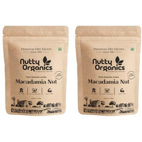 Nutty Organics Macadamia Nuts - 1 Kg | Imported - (Grade A ++ Nuts, Premium Jumbo Size, Imported) (500 Gm*2)